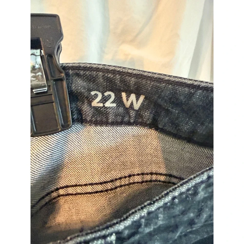 Old‎ Navy Slim Straight Jeans Plus Size 22W Washed Black Denim Stretch Pants